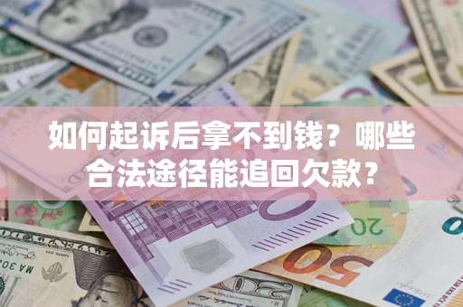 武汉如何起诉后拿不到钱？哪些合法途径能追回欠款？