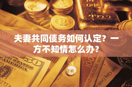武汉夫妻共同债务如何认定？一方不知情怎么办？