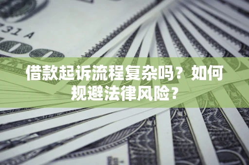 武汉借款起诉流程复杂吗？如何规避法律风险？