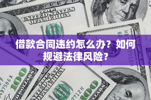 武汉借款合同违约怎么办？如何规避法律风险？
