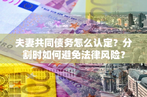 武汉夫妻共同债务怎么认定？分割时如何避免法律风险？